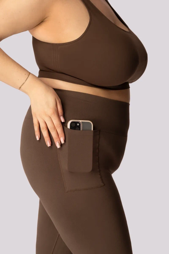 Base legginsy damskie Mona caffe