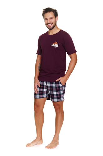 7201 "Chill" Piżama Męska Doctor Nap - burgundy