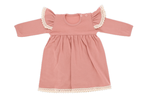 SK10435 Flowers Mamatti Sukienka z długim rękawem