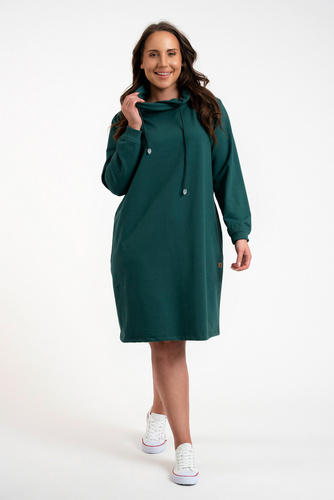 Malmo tunika damska długi rękaw Italian Fashion - zielony