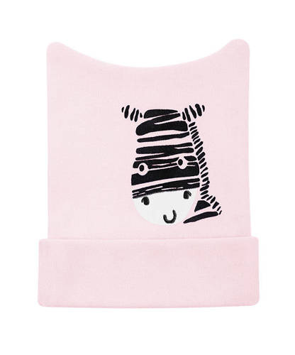 "Zebra" Terjan Czapka bawełniana - różowy