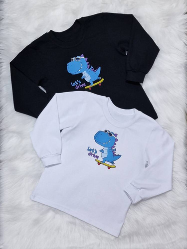 Let's drive Bambarillo Koszulka dziecięca długi rękaw- biały