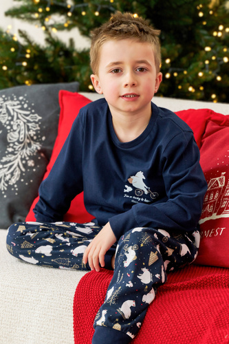 Piżama dziecięca 5264 "Frozen" Unisex Doctor Nap - navy blue