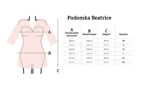 Beatrice Podomka Szlafrok Damski Dkaren - Blekit