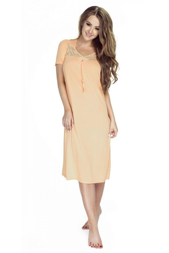 1693 Berenika halka koszula nocna damska Mewa ceglasty 