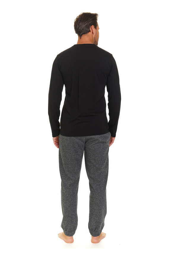 7140 Piżama Męska Doctor Nap - twill (czarny)