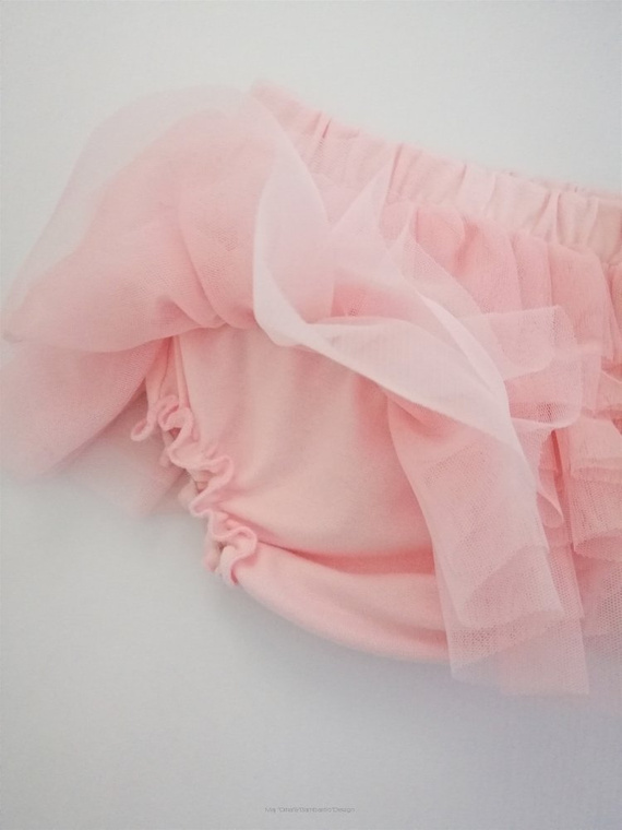 Bloomers Bambarillo ze spódniczką tiulową pudrowy róż