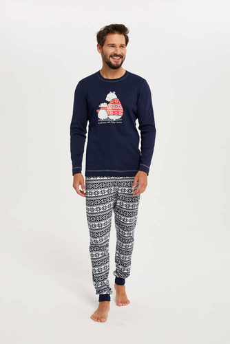 Arktyka Piżama Męska Italian Fashion - granatowy
