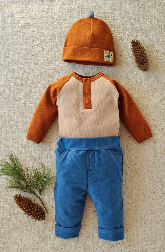 281 Jack Body Polo z długim rękawem Marija - brązowy