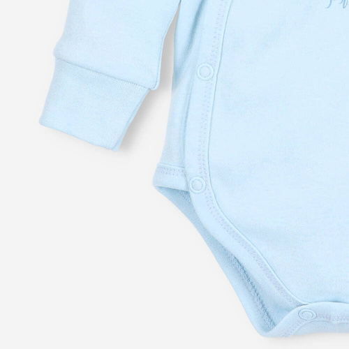 ABN-3986/BŁĘ Samoloty Body kopertowe z bawełny organicznej Nini błękitny