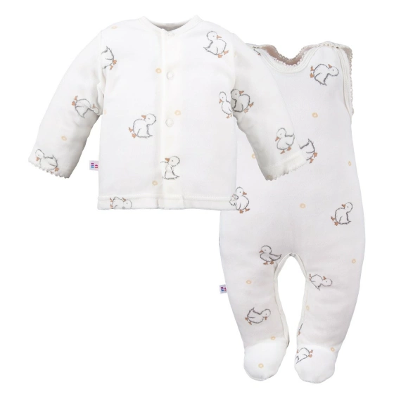 Little Ducks Eevi Śpioch + Kaftan - ecru