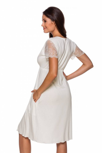 Koszula Nocna Dla Mam Karmiących 3145 Lupoline- ecru