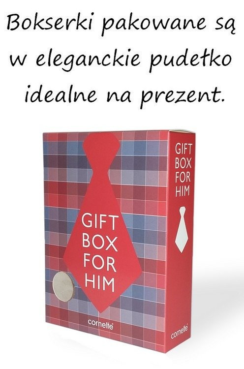 Bokserki męskie 017/42 Candy Cane Cornette czerwony