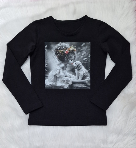 Kiss Bluzka dziecięca Bambarillo czarny– jersey | Wygoda i styl