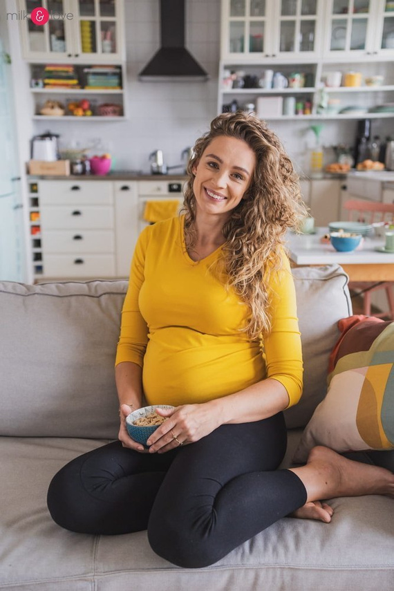 Milk Shirt Milk&Love Bluzka ciążowa i do karmienia żurawinowa