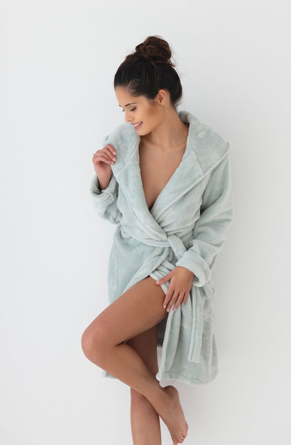 Sensis Garden Szlafrok damski - groszkowy