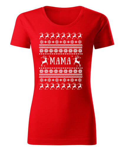 "Mama sweterki" Moocha koszulka damska świateczna