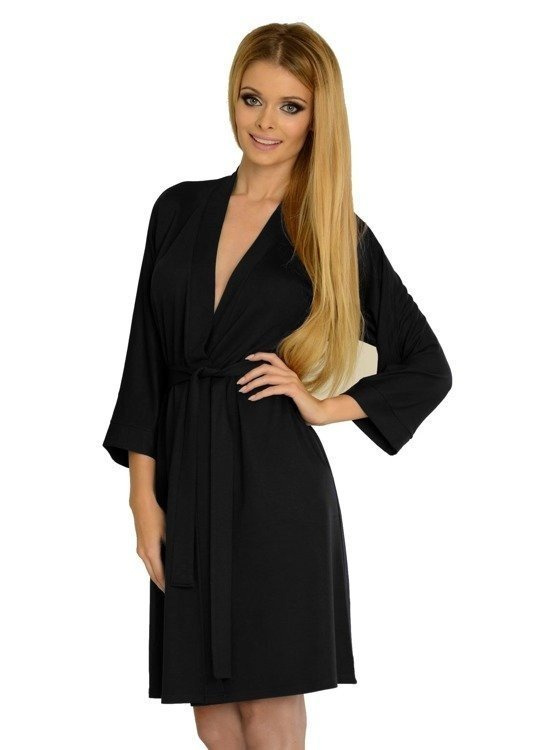 544 Visa Dresówka Szlafrok De Lafense - czarny