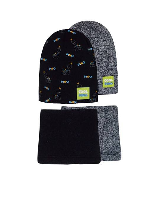 46-477 Czapka + komin AJS mix kolor