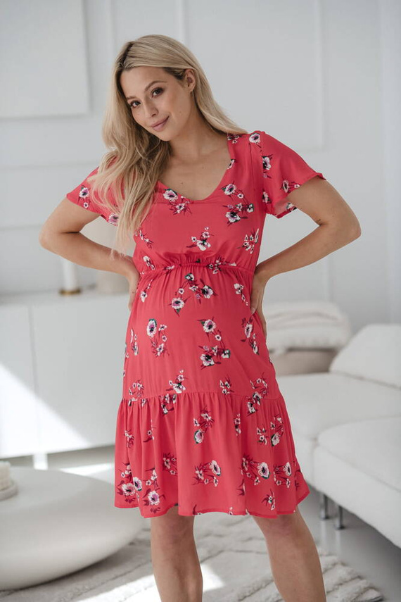 Lovely Dress Milk&Love sukienka ciążowa i do karmienia koralowy