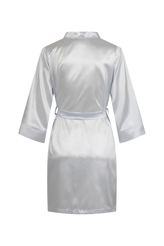 Vesna Szlafrok damski satynowy ByShelly - biały