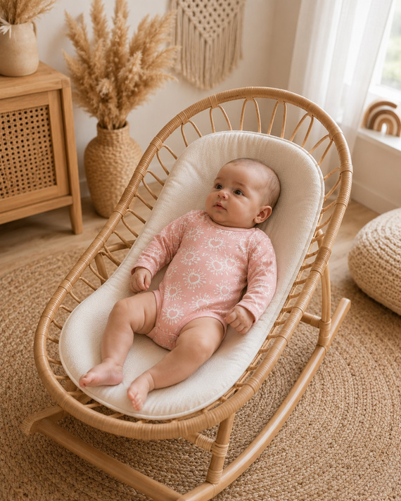 Body Bawełniane dla Niemowląt Mamatti BD15326 Kwiatki – Długi Rękaw
