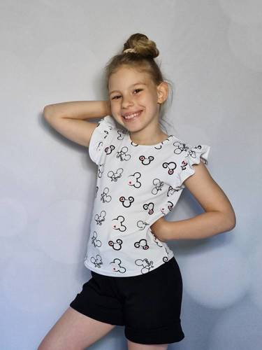 Myszki Bambarillo Bluzka dziecięca krótki rękaw biały