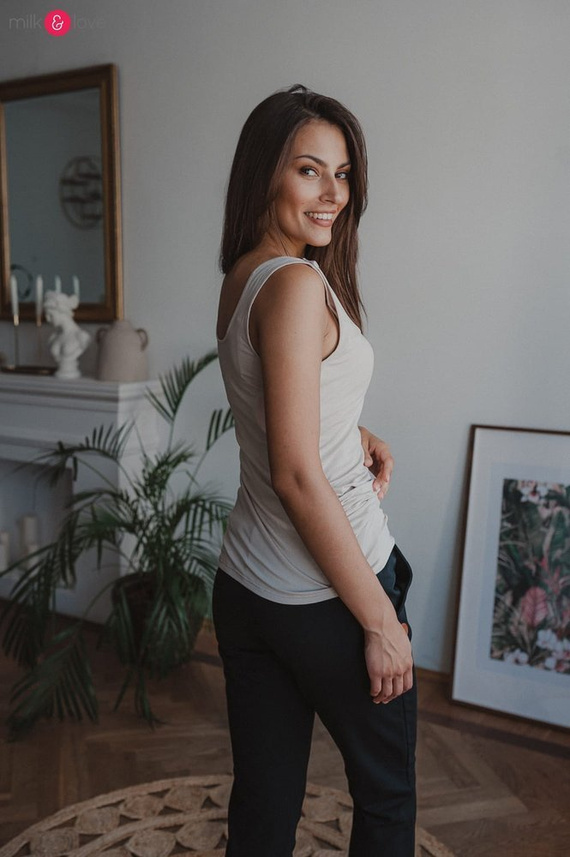 Milky Nap Milk&Love top ciążowy i do karmienia beżowy