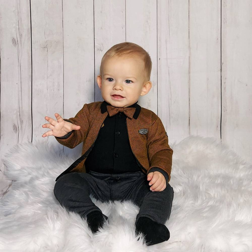 Miłosz Bambarillo Komplet katana + spodnie brązowy