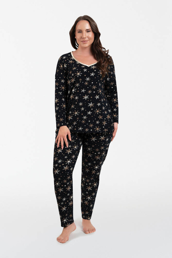 Laponia Piżama Damska długi rękaw, długie spodnie Italian Fashion - druk