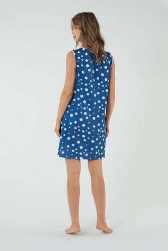 Raba koszula nocna i do karmienia, szerokie ramiączko Italian Fashion - druk niebieski