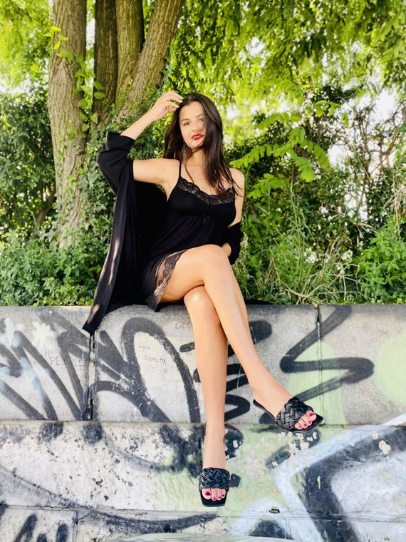 871 / 529 Visa Szlafrok damski Forex - czarny