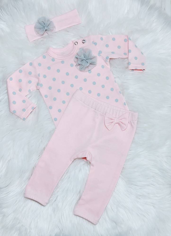 Tosia Bambarillo Spodnie niemowlęce pudrowy róż