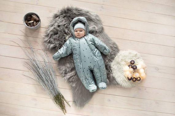 Kombinezon zimowy niemowlęcy Winter Pinokio - miętowy