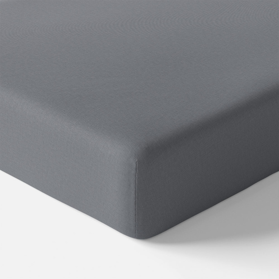 Eevi Prześcieradło dziecięce bawełniane - ciemny szary