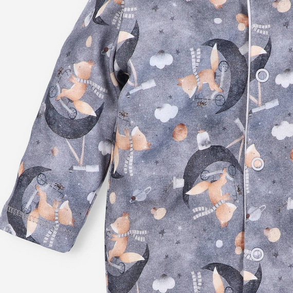 Space Tour Pajacyk z bawełny organicznej Nini druk