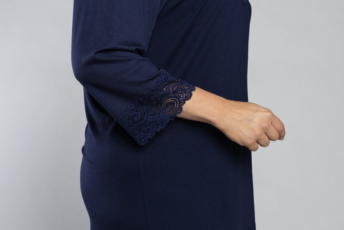 Izyda Piżama 3/4 rękaw, 3/4 spodnie Italian Fashion - granat