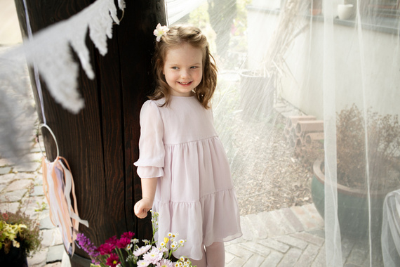 Charlotte Pinokio Sukienka, długi rękaw - fiolet