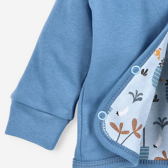 Piraci Bluza dresowa rozpinana z bawełny organicznej Nini niebieski