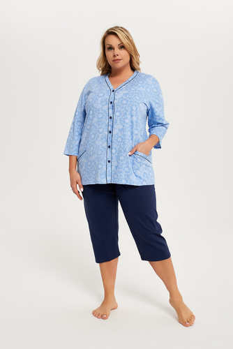 Jomala Piżama Damska 3/4 rękaw, 3/4 spodnie Italian Fashion