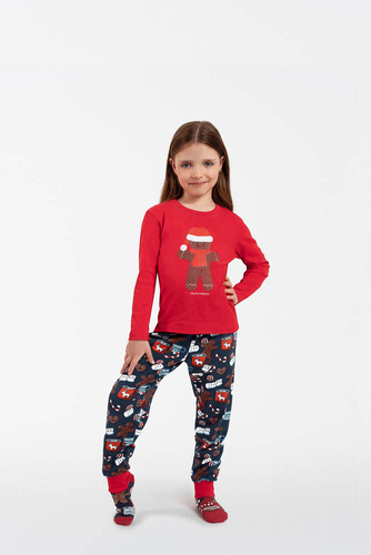 Makala Italian Fashion Piżama dziecięca - czerwony/druk