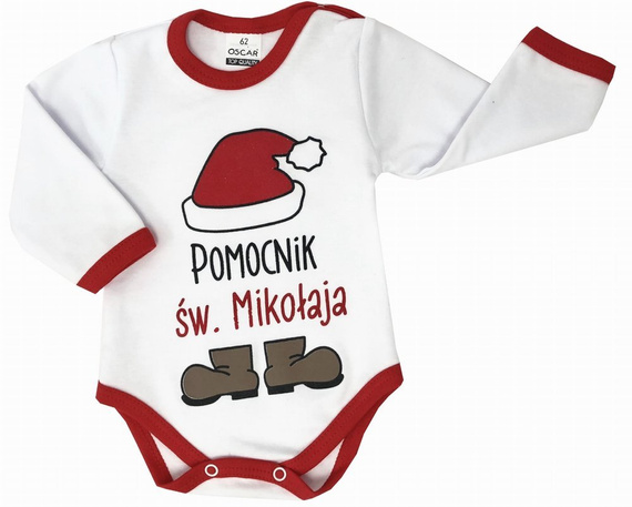 55121992 Body z długim rękawem "Pomocnik Św. Mikołaja" Oscar Kids