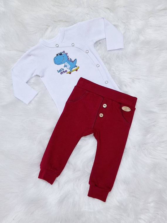 Let's Drive Bambarillo Body z długim rękawem kopertowe biały