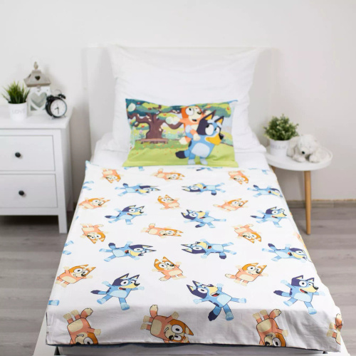 Pościel Bawełniana 100x135 Bluey 061 Niebieska 40x60 Jerry Fabrics