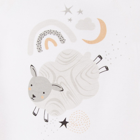 Mellow Ewa Klucze Rozpinane body z krótkim rękawem - biały