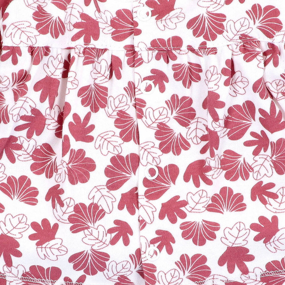 ABN-4148/LIS Wesoła Panda Kaftanik niemowlęcy z bawełny organicznej Nini druk