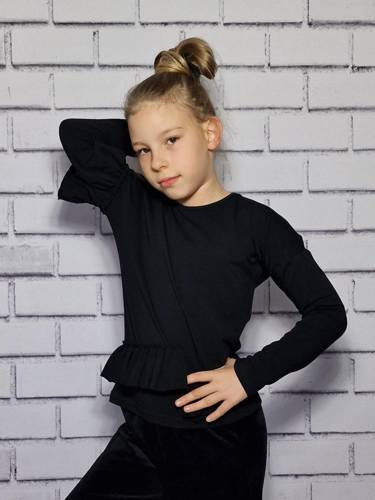 Laura bluzka z długim rękawem Bambarillo czarny