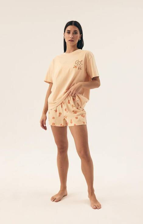 42684 Naranja Piżama Damska Henderson - peach