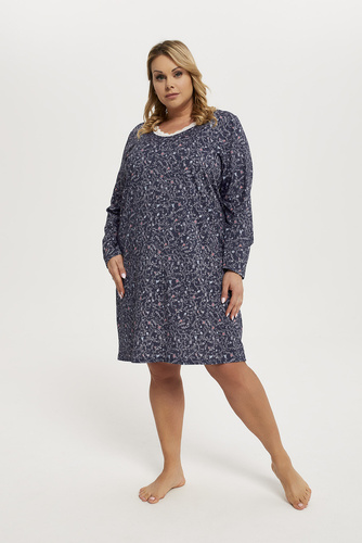 Flora koszula nocna długi rękaw Italian Fashion - druk