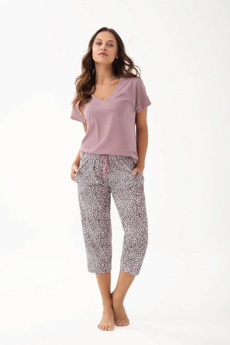 345 Piżama damska Luna - kakaowy